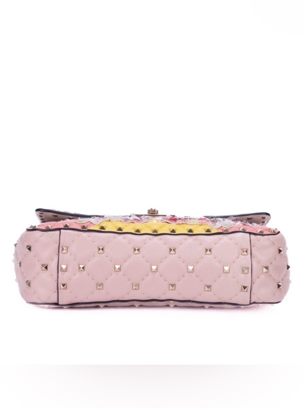 Valentino Garavani Pink Floral Rockstud Spike Crossbody - Picture 7 of 15